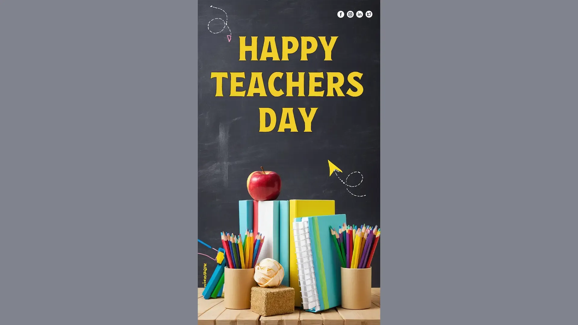 Happy Teachers Day Wishes Card Instagram Story Card